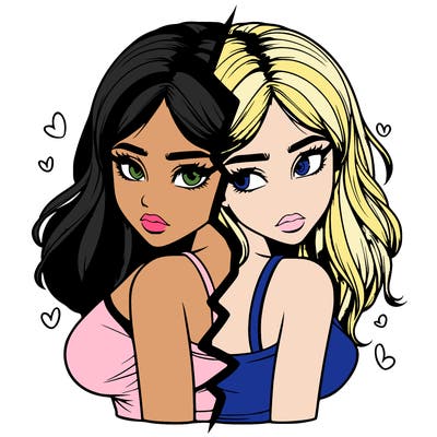 realistic girl split