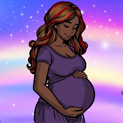 woman heavily pregnant realistic