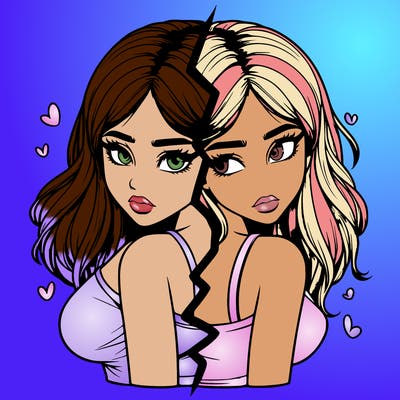 realistic girl split