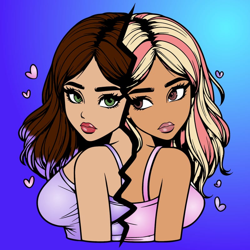 realistic girl split