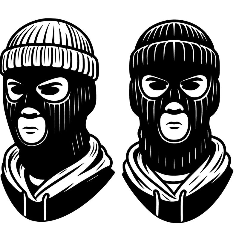 black men wearing a ski mask
