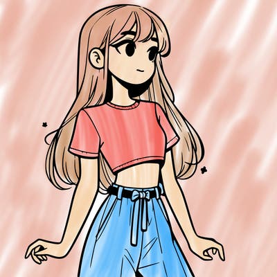 girl in a cute crop top