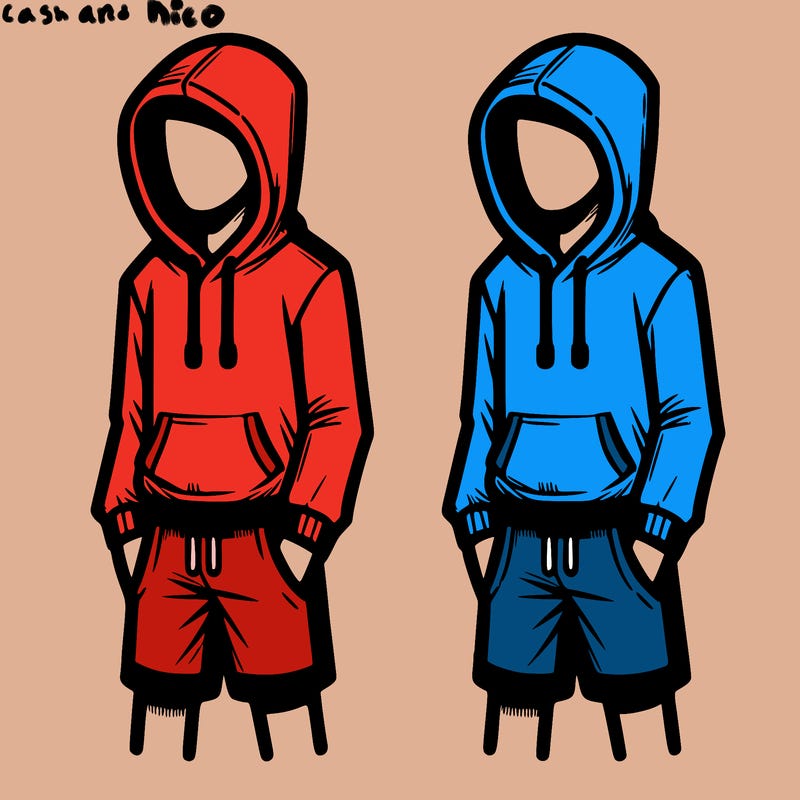 a guy in a hoodie and shorts