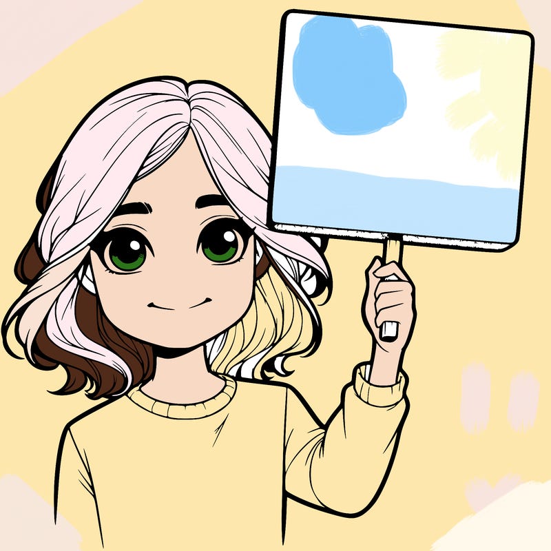 realistic girl holding up a sign