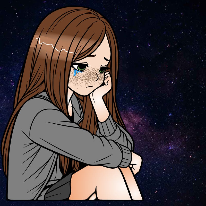 a realistic girl with depression