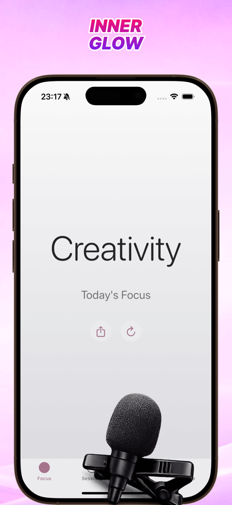 Tаngο Lιʋε:Soft Attention - Pantalla de smartphone que muestra el tema de creatividad en la aplicación Tango Live Soft Attention.