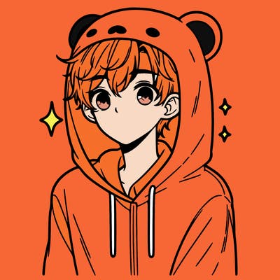 a 17 year old boy in a cute animal hoodie