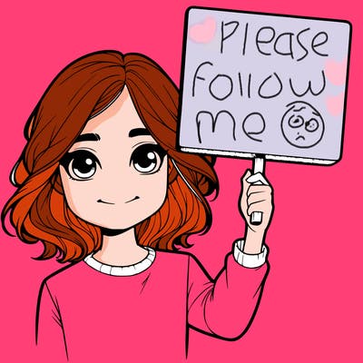 realistic girl holding up a sign