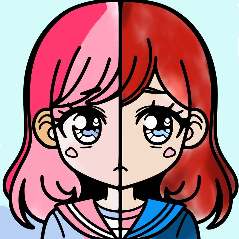 a split of a girl