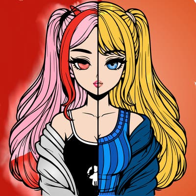 realistic girl split