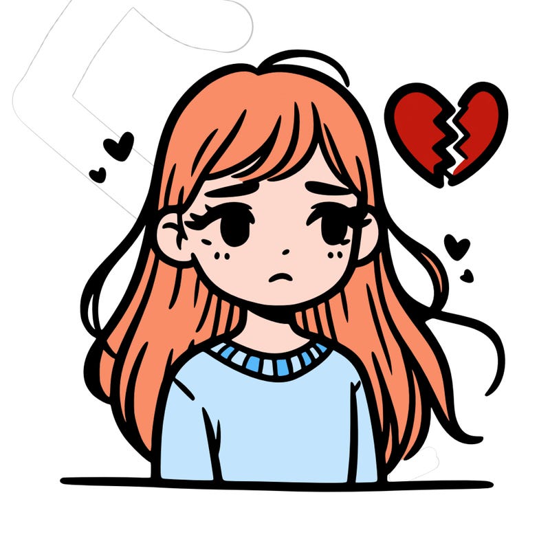 a girl after a breakup