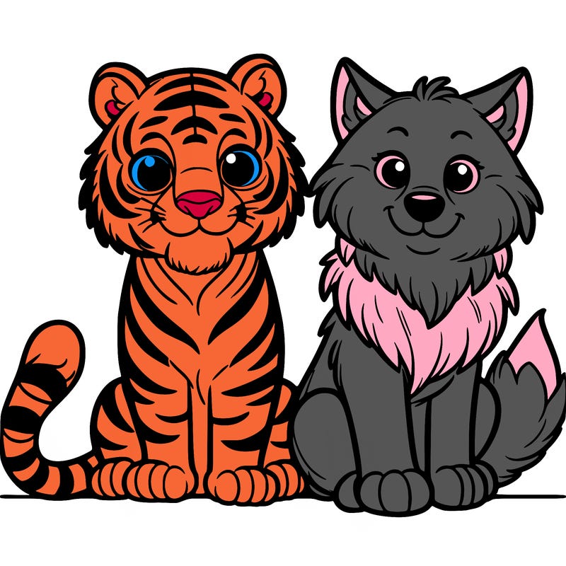 tiger and wolf