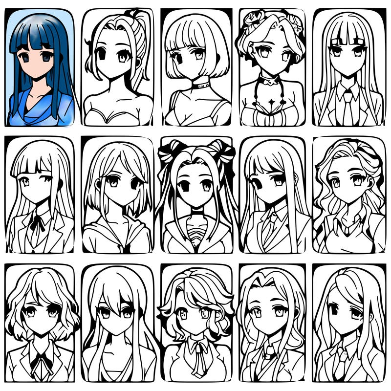 girls that look diffrent anime