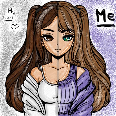 realistic girl split