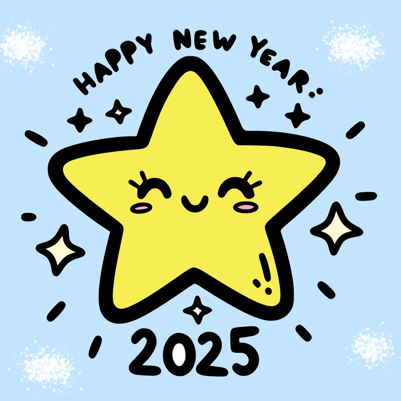 happy new year 2025 star wish