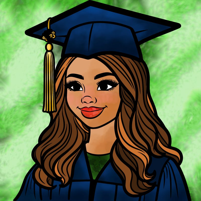 latina woman who is graduated