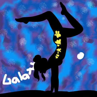 a woman doing a handstand