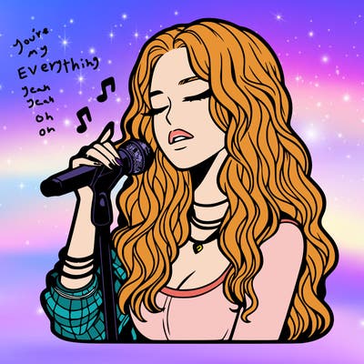 realistic female singer