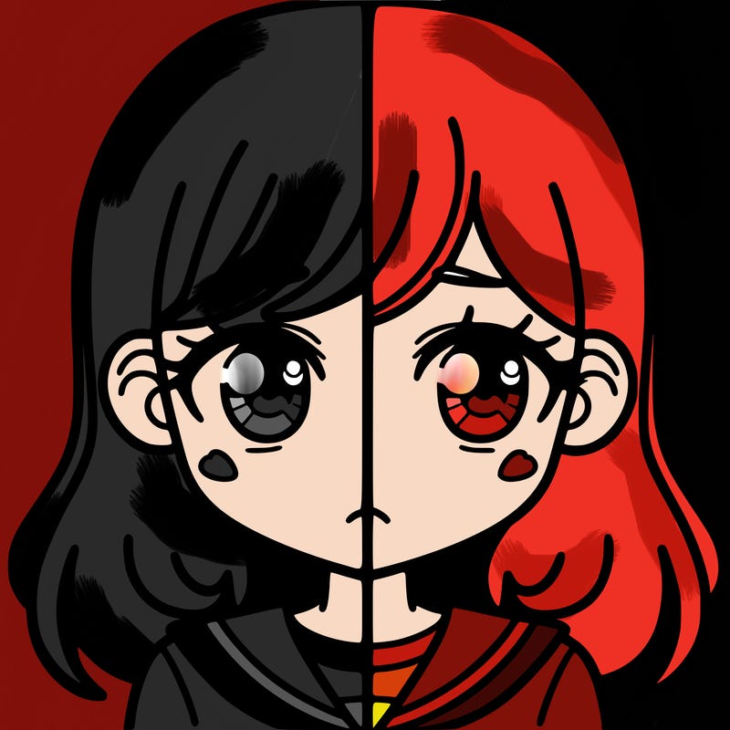 a split of a girl