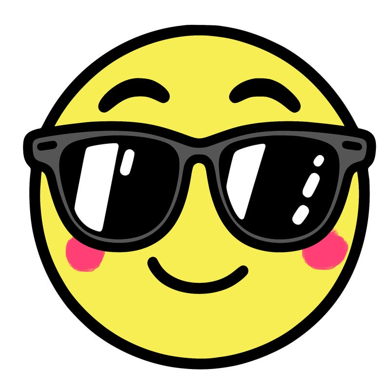 emoji with sunglasses