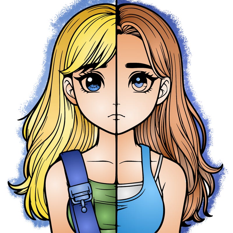 realistic girl split