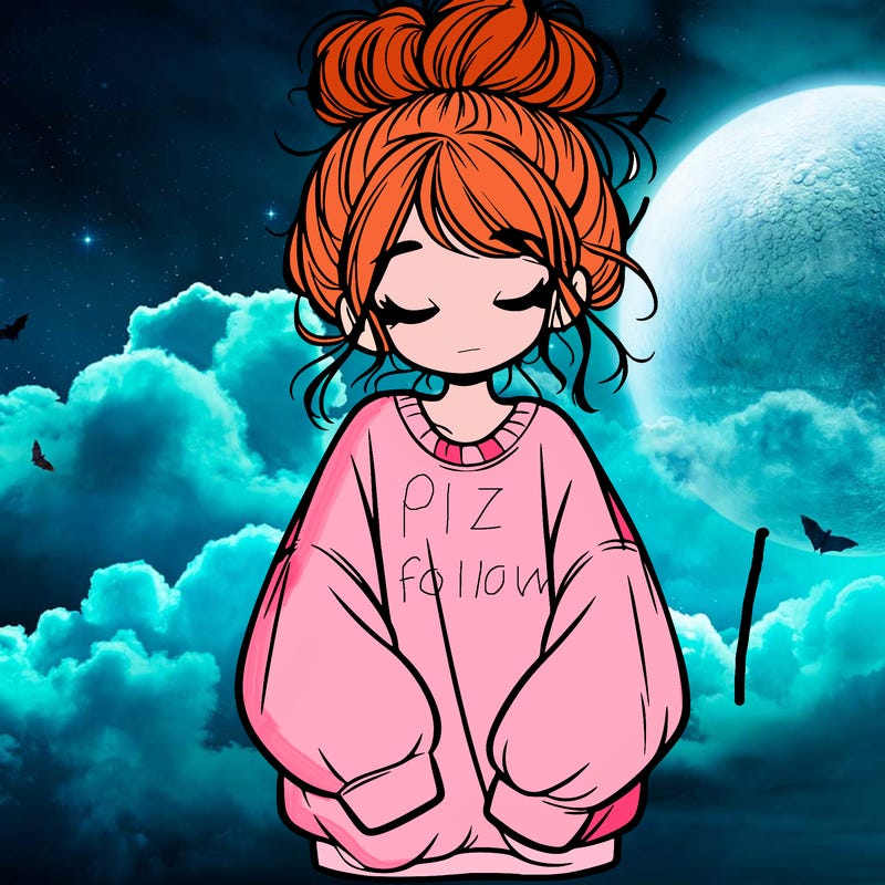 girl with baggy sweatshirt and messy bun