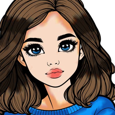 realistic girl whith cute eyes