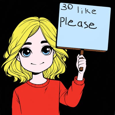 realistic girl holding up a sign