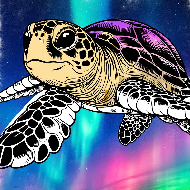 realistic sea turtle