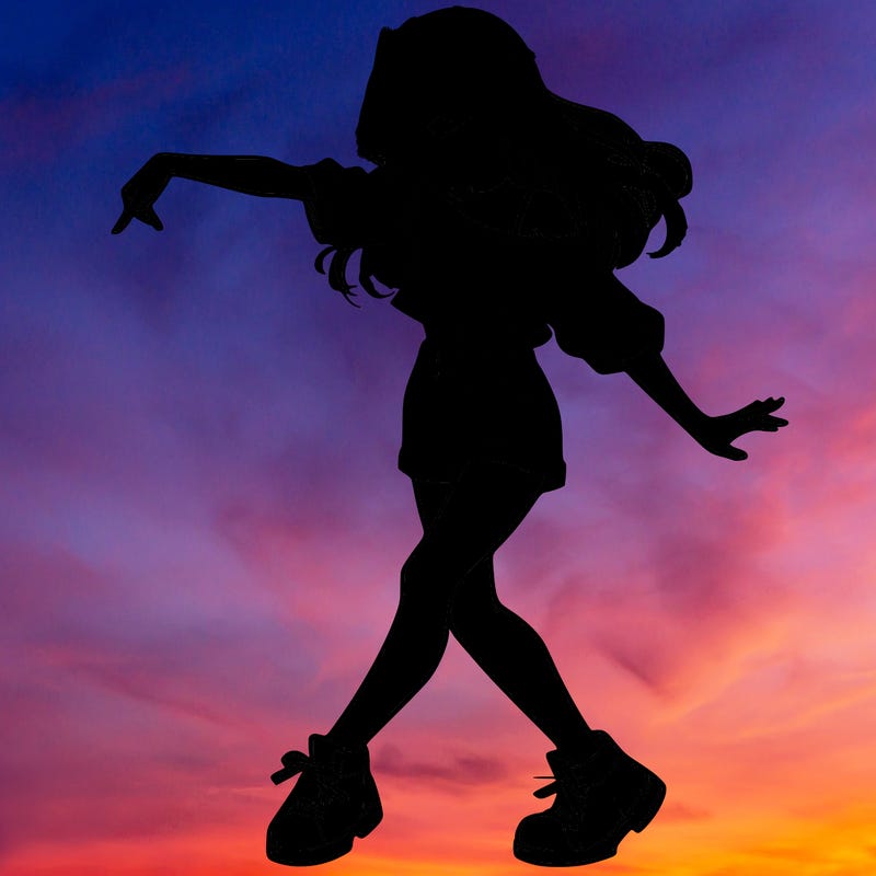 realistic girl danceing