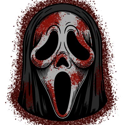 detailed ghostface mask