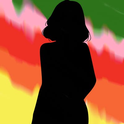 a realistic girl with a crop top and jeans