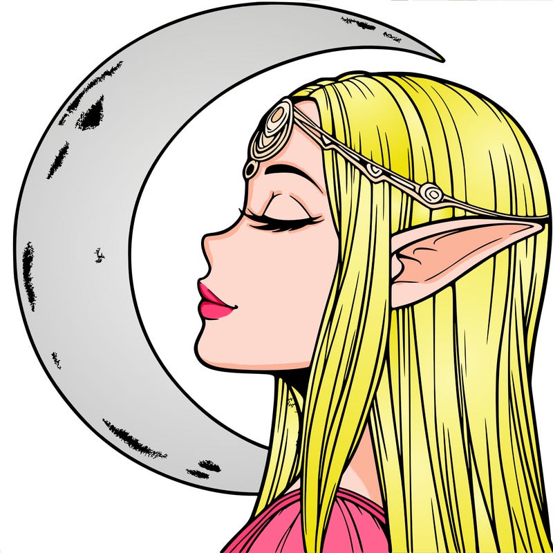 a realistic moon elf