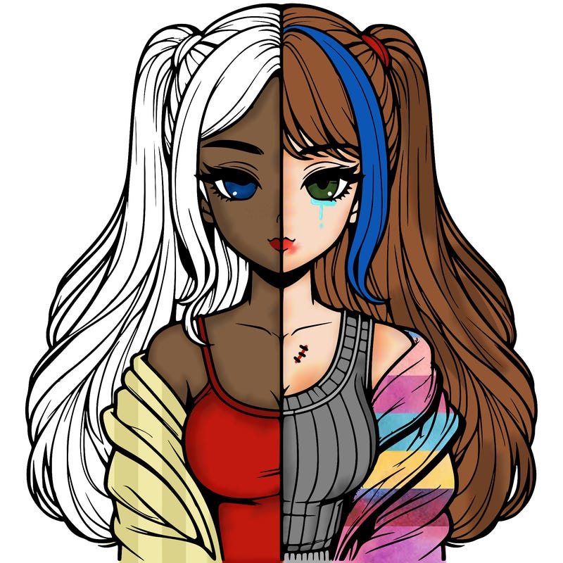 realistic girl split