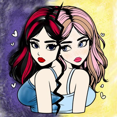 realistic girl split