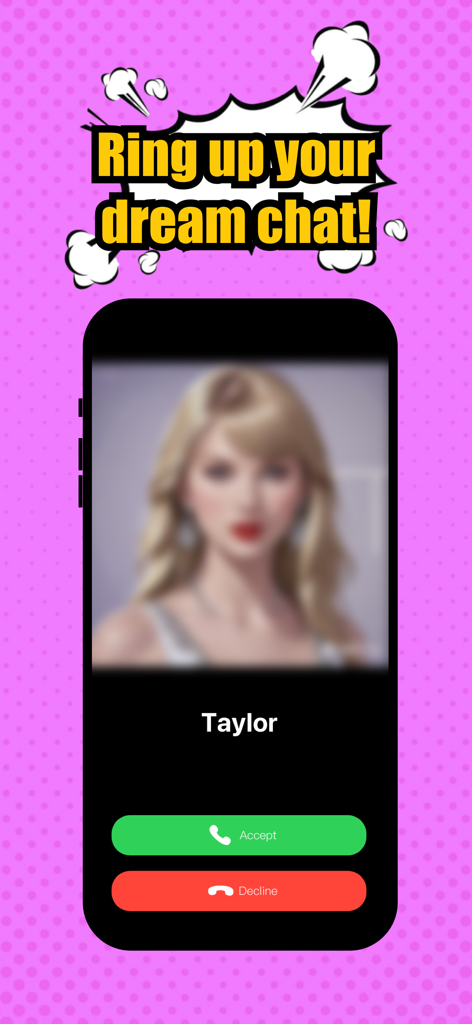 A screenshot of the Prank Party app showing a fake incoming call screen from someone named Taylor.