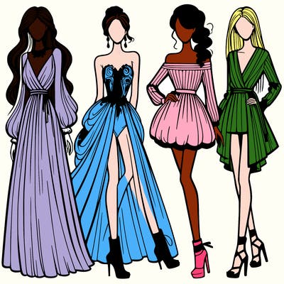 fashion models dresses