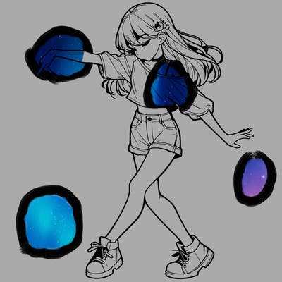 realistic girl danceing