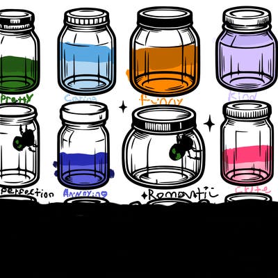 9 empty jars