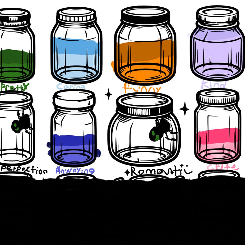 9 empty jars
