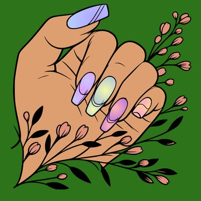 nails with french tip