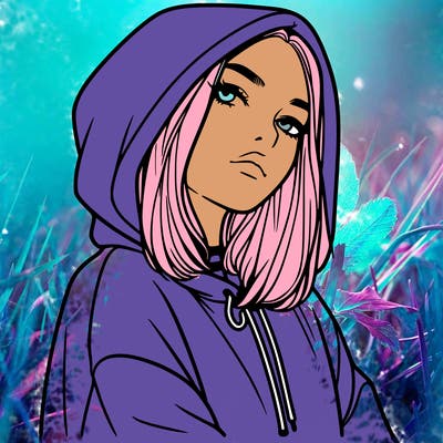 a realistic girl in a hoodie