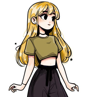 girl in a cute crop top