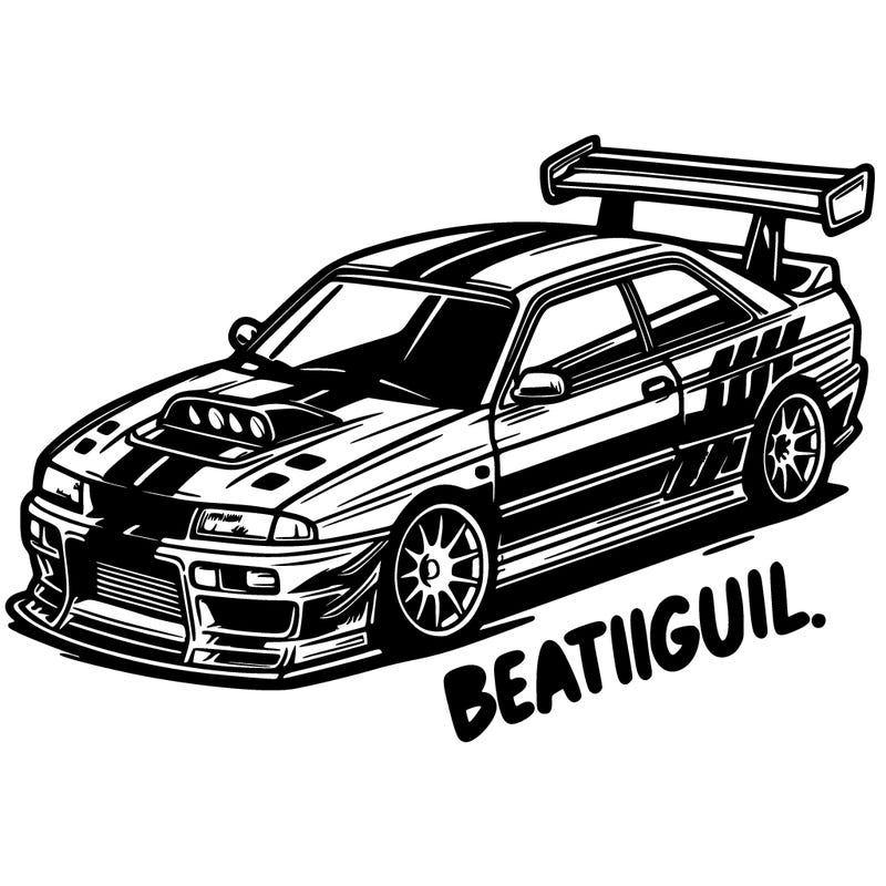 beatigul sport car with spoiler