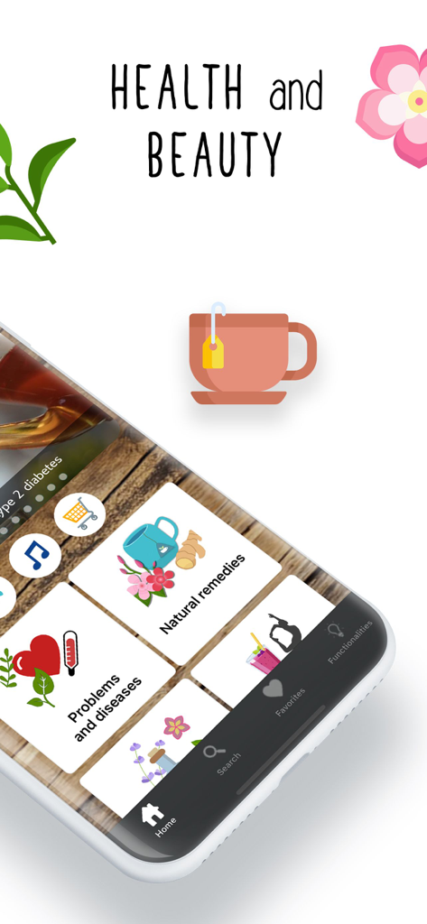 Natural Remedies: healthy life - Interface of the Natural Remedies healthy life app featuring sections for herbal remedies and wellness tips