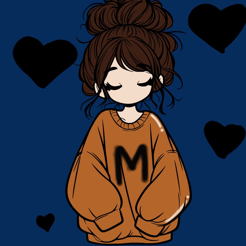 girl with baggy sweatshirt and messy bun