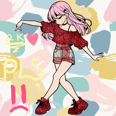 realistic girl danceing