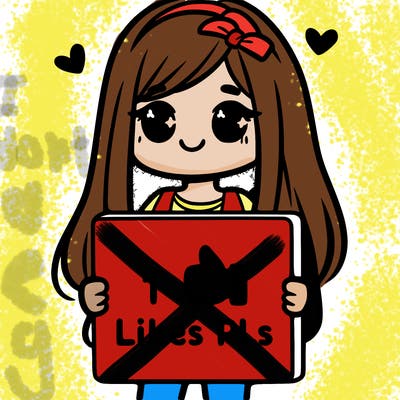 girl holding a sign saying 10 likes pls
