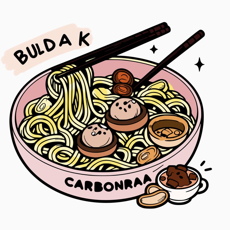 buldak carbonora noodles