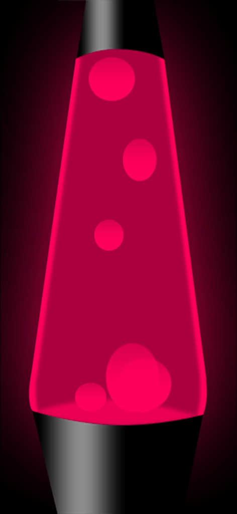 Lava Lamp Simulator - Pink lava lamp simulator with glowing bubbles on a dark background